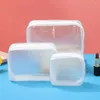 Bolsas de almacenamiento organizador de viajes de PVC transparente bolsa de maquillaje transparente