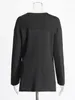 女性のスーツTannt Women Blazer 2024 Hollow Out Full Sleeve Ladies Black Coatファッションルーズカジュアルロングスーツジャケット