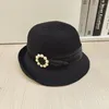 Berets 202404-2509165 Ins Chic Summer Japan Pearl Ring Button Ribbon Grass Grace Sunscreen Lady Bucket Cap Women Leisure Hat