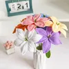 Fleurs de mariage Bouquet à main Lily Crochet Artificiel Fake Flower Decorations Tableau Home Notor