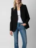 Frauenanzüge Frauen zurück Brief Rassonestone Blazer Single Breasted Fashion Casual 2024 Spring Anzugmantel für weiblich