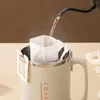 Mokken Worthbuy Coffee Mok met stro draagbare anti -opvoeding 304 roestvrijstalen thermisch waterbeker dubbele laag geïsoleerd