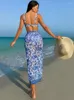 SUGGI da bagno femminile Peachtan Set bikini da 3 pezzi Blu Push Up Casetta da bagno vintage in stile coreano da donna da donna set di abbigliamento da spiaggia da donna
