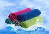 3090 cm Ice Cold Sports Handduk Kylning Summer Sunstroke Sports Polyester Handdukar mjuk andningsbar kylhandduk 10 färger BH5693782