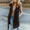Gilet pour femmes Vemeaux Léger Long Puffer Vest Abat Down Down Vestes Gilet Coat avec poches