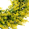 Fleurs décoratives 13,7 pouces Eucalyptus jaune artificiel Feuilles couronnes printemps d'été à la main réaliste pour décoration de porte de la maison polyvalente