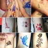 4pcs/lot 20 vellen Glitter henna tattoo stencils sjablonen boek voor dames gezicht body paint butterfly airbrush tattoo album 240423