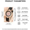 Armbanduhren 6PCS Damen Quartz Watch Black Leder und 5 stylisches Casual Armband Set
