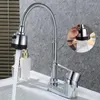 Waschbecken Wasserhähne Drei-Gang-Wasserhahn Flexibler Federbecken Kaltmixer Zinklegierung