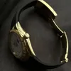 N Factory Orologio di alta qualità Orologio bianco Casto d'oro Gold Cinta in gomma Specchio in vetro Specchio di vetro 9002 Movimento meccanico automatico 42 mm