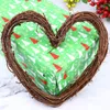 Flores decorativas 3 PCS Garland Heart Xmas Pense Árbol de Navidad Decorar la forma de amor Adornos Hanging Ornament