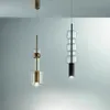 Modern helder glazen hanglamp goud zwart metalen hangende verlichtingsarmaturen drop verzending voor eetkamer keukenbar shop bed