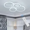 Plafond LED Light Chandelier Ring Pendats Lights Lampe Télétémot