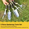 Outil de jardin à main trowelrakecultivatorweeder outils avec manche ergonomique greffe de pelouse de jardinage de transplantation