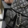 Duma Small Double Shoulders Borse Quilted Caviar Couriar Cowhide Double Chain Clutch Borse Designer Backpack Luxury CC Backpacks Women Cross JBVI