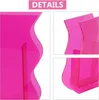 Vazen Acryl Bloemvaas voor esthetische kamer Decor Onregelmatige Burvy Wave Plastic Decoratieve slaapkamer woontafel - roze