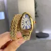 luxury watch high quality womenwatch serpentn watch with dimond relojes snake watch 34mm classic Rose gold relgio zircon diamond inlaying process Orologio di Lusso