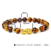 Fengshii pixiu Bracelet Natural Obsidian Stone Beads Bracelets For Women Men Wealth Bonne chance Bouddha Unisexe Bijoux de bracelet 240417