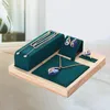 Bolsas de joalheria bolsas de bambu com capacidade de arge rack de 6x6 polegadas Bracelets de colar de 6x6 polegadas Showcase