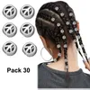 Haarclips 30 stcs Viking Peace Sign Baard Bead Rasta Dreadlocks Updo Braid Dress Clip Pin Set Biker Boho unisex accessoires cadeau