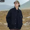 Giacche da uomo coreano abbigliamento da strada camicia da tasca per camicia più taglie più taglia harajuku casual polo black top