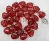 Kettingen 12x12mm Natural Red Ruby Heart Gemstone kralen ketting 18 ''