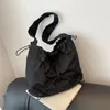 Waist Bags Casual Nylon Cloth Bag Female Trend Drawstring Shoulder Messenger Leisure Large Capacity