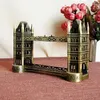 Dekoracyjne figurki vintage architektura londyńska most Model zabytkowy budynek do dekoracji domowej pamiątki