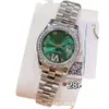 Neues Tagebuch Set Diamond Stahlband Quarz Womens Watch Charge