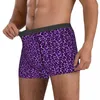 MUITOPANTES LEOPARD LEOPARD PRIMEIRA DE RECULIDADE AZUL E CINZA DESIGN BOXERSHORTS Trenky Men Men Briefrable Boxer Brieffete de aniversário Presente