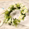 Decoratieve bloemen Bloem Daisy Beauty Chrysanthemum Deur Decors krans slingers ornament Diy feest vakantie hanger Spring Wedding Craft