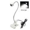Bordslampor 2st USB Power LED Desk Lamp Flexibel studie Läsning Boklampor Eye With Clip for Home Bedroom Lighting