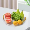 Assiettes plateau décoratif moderne élégant petit déjeuner à fruits de fruits de fruit bol à collier plat pour salon salle de bain divertissante bureau