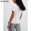 T-shirts pour femmes bgteever mode V-col