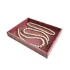 Bijoux Plateau de rangement Bac Rose Velvet Oreurs Collier Ring Bracelet Bracelet Organizer Holder Affichage 25 19cm