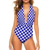 Swimwear Women's Black Checkerboard Swimsuit Woman Classic et White Checker Push Up Retro Bathing Trots Sexe Sexy High Cut Beach Wear