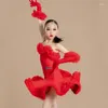 Стадия Wear Fashion National Standard Latin Dance Professional платья красное платье без рукавов девочки Samba Chacha Dancing Wear10206