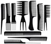 10pcsset Professional Hair Pinsel Kamm Salon Friseur Anti -statische grobe, Zahnschwanz Haarbürste Friseur Haartuelle St7664085