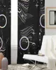 Vorhang Star Circle Black Moon Schiere Vorhänge für Wohnzimmer Fenster transparent Voile Tüll Cortinas Drapes Home Decor