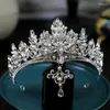 Clips de cheveux Crims Crowns Tiaras pour femmes accessoires de bijoux de mariage princesse