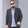 남자 양복 도착 패션 패션 대형 남성 피팅 캐주얼 비즈니스 재킷 여분의 큰 격자 무늬 정장 플러스 크기 3xl 4xl 5xl 6xl 7xl 8xl