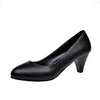 Kledingschoenen FHC Spring/Autumn El/Office Work Mid Heel Women Pumps Out Out Slip On Comfortable For Mum Round Toe Black Dropship