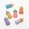 Dekorative Figuren 10pcs Harz 3d Baby Flasche flacher Rücken