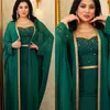 Roupas étnicas para mulheres muçulmanas 2024 abaya dubai kaftan maxi vestido de luxo 2 pcs