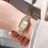 Montre-bracelets Marque de luxe Femmes Es Casual Square Quartz es horloge en acier inoxydable Fashion Casual Fashion Femme Relogo Feminino D240430