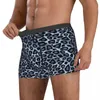 MUITOPANTES LEOPARD LEOPARD PRIMEIRA DE RECULIDADE AZUL E CINZA DESIGN BOXERSHORTS Trenky Men Men Briefrable Boxer Brieffete de aniversário Presente