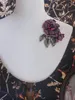 Brooches Antique Brooch Rose Flowers Gorgeous Heavy Industry Large Paper Clip Retro Scarf Buckle For Women