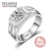 Yhamni Fashion Real 925 Sterling Silber Ehering für Frauen Männer 1 CT CZ Diamond Verlobungsring Schmuck MJZ0092340244