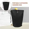 Aufbewahrungstaschen Haken nach Hause praktischer Kleidung Clipgürtel Hanging Bag Schwarzer Kordelmessklasse Basketaschen Picken Sie 600D Oxford mit