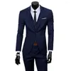 Abiti da uomo 3 pezzi/set di abiti favolosi separa il cardigan business puro colore a colore singolo slim fit